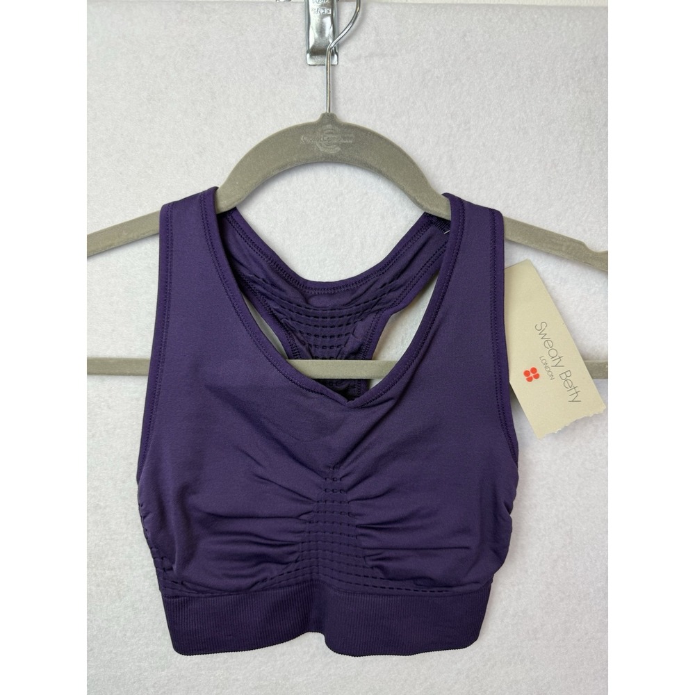 Sweaty Betty Stamina Sports Bra sz XS NWT Workout Compression Purple